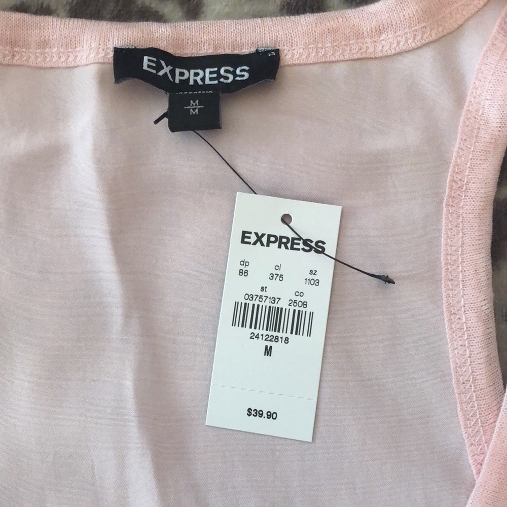 Express Mixed Media Racerback Tank in Pink Size Medium - Picture 5 of 10